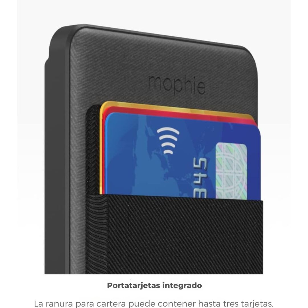 Cargador Portátil Magnético 5000 mAh - Mophie Snap+ Juice Pack Mini con Cartera