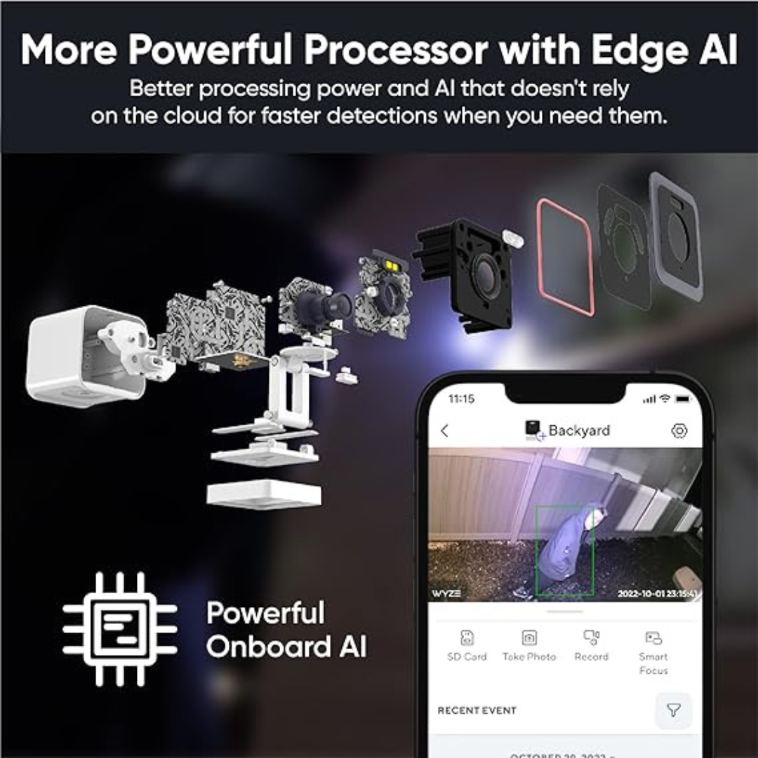 WYZE Cam v3 Pro 2K Cámara de seguridad Wi-Fi para interiores y exteriores
