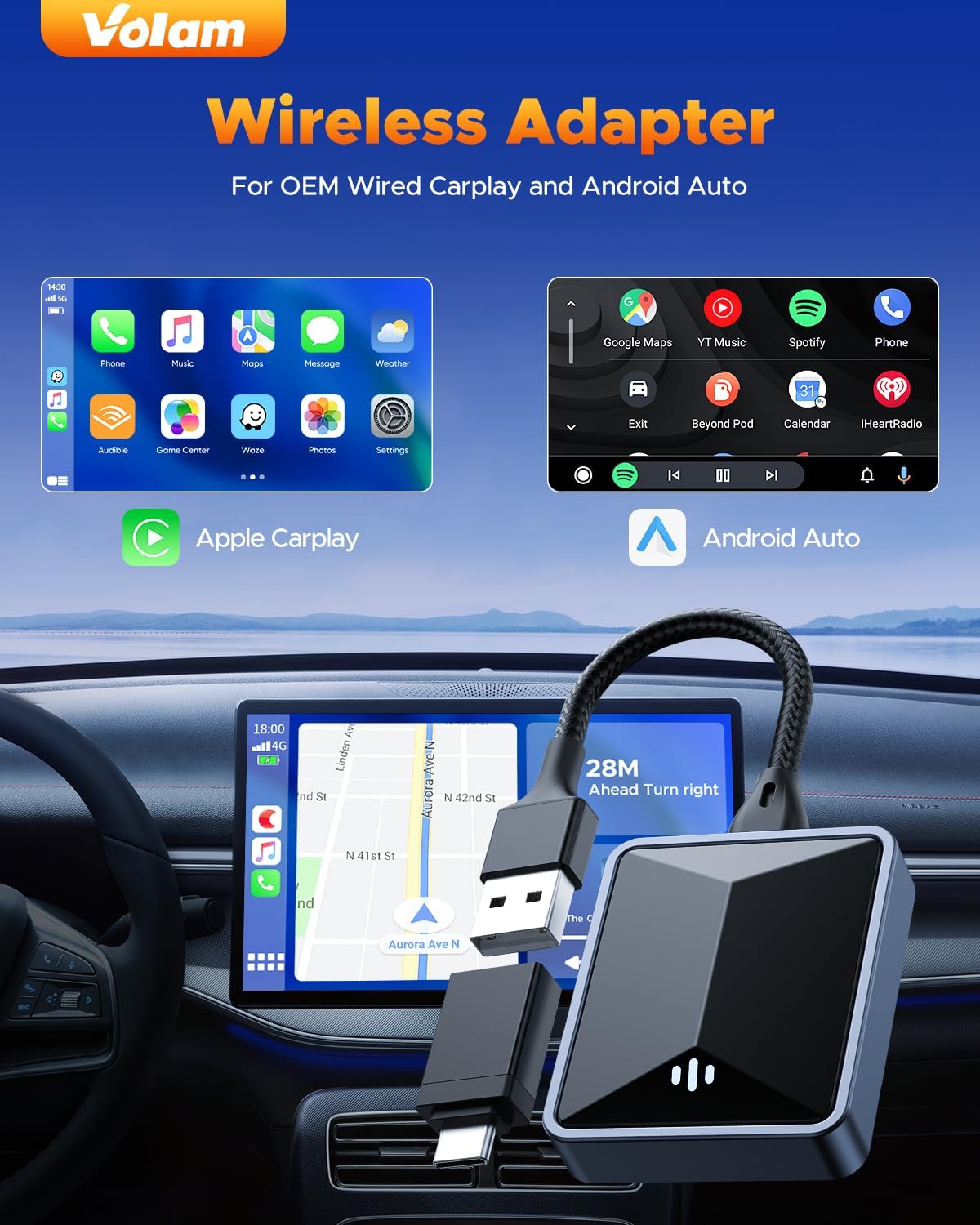 Adaptador Inalámbrico Volam 2 en 1