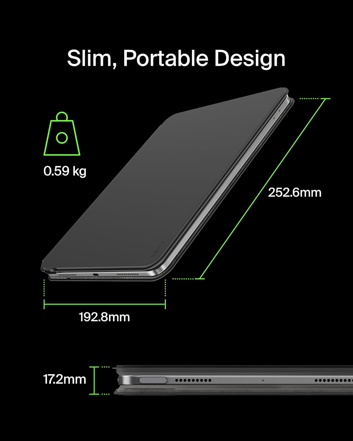 Funda con Teclado Bluetooth Belkin Pro para iPad Pro 13” (M4/M5) con Trackpad y Retroiluminación