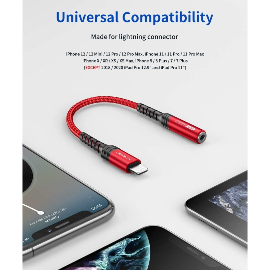 Adaptador de clavija hembra para audífonos de Lightning