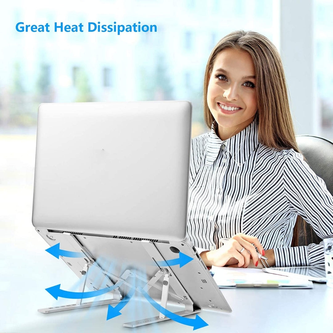 Soporte ajustable de aluminio para laptop