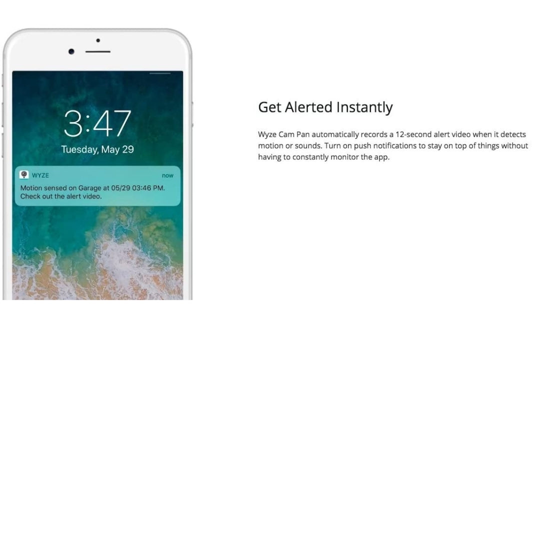 Wyze Cam Pan 1080p Pan/Tilt/Zoom Wi-Fi Cámara de Interior Inteligente con Visión Nocturna, Audio 2 vias