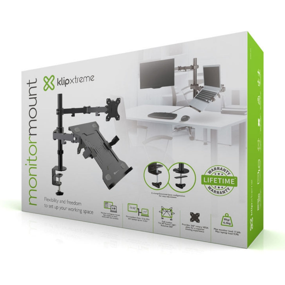 Soporte para monitor y laptop Klip Xtreme – Smart Home Centro America