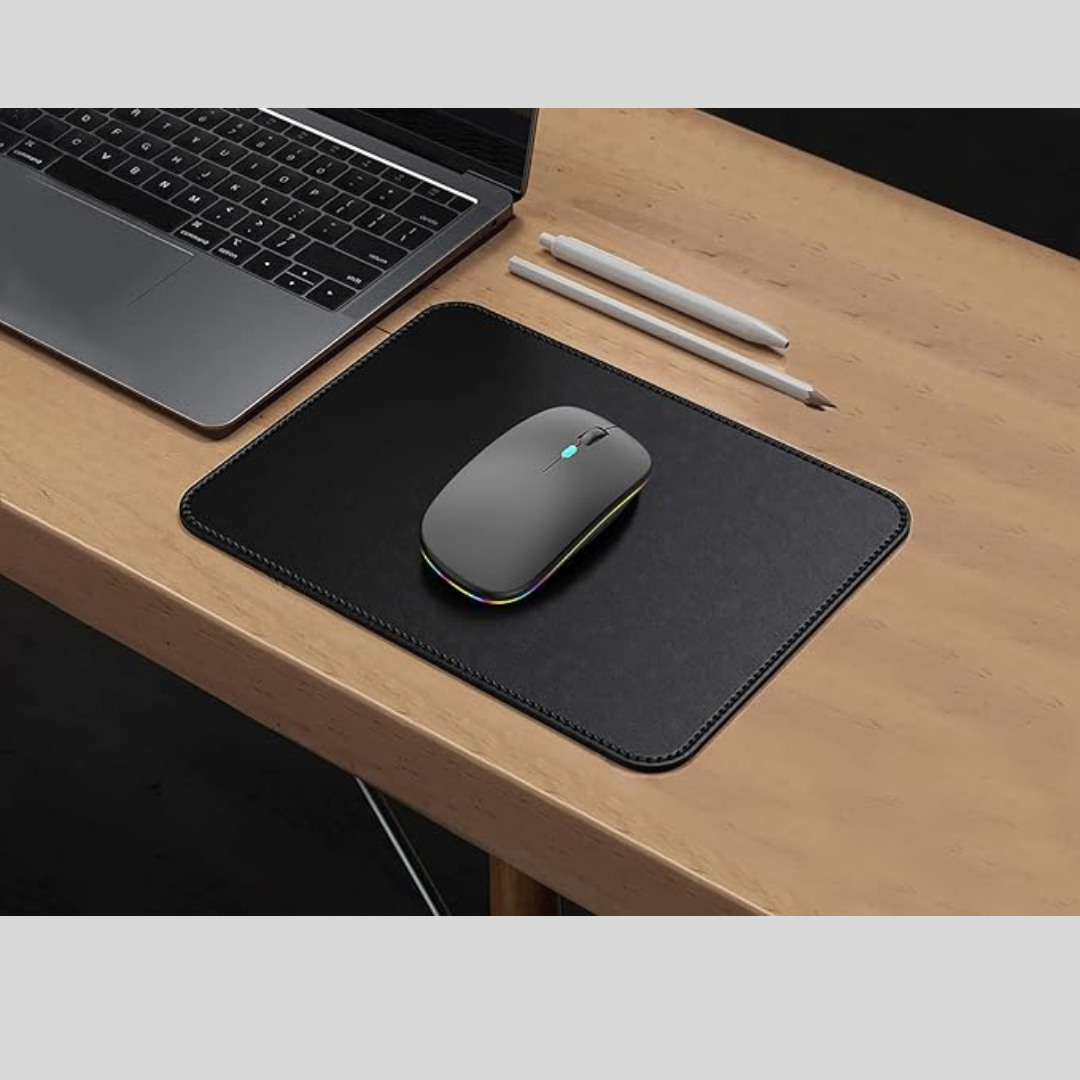 Mouse Bluetooth inalámbrico, mouse recargable LED delgado