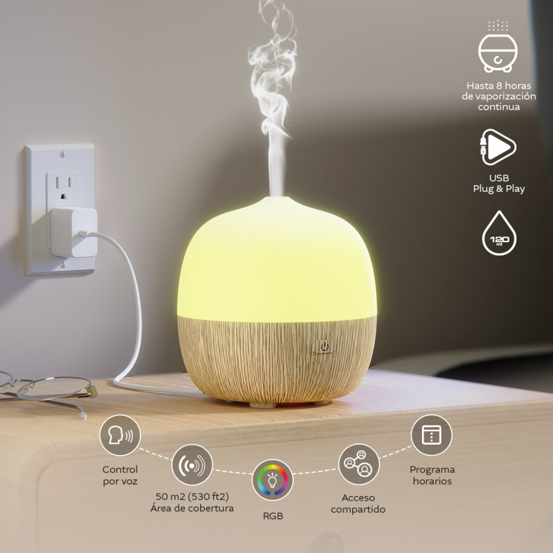 Difusor de aroma inteligente con conexión Wi-fi®