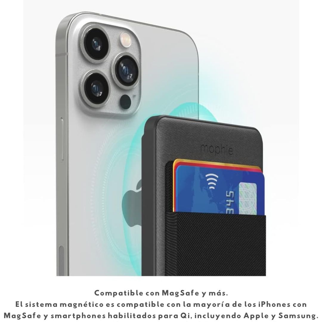 Cargador Portátil Magnético 5000 mAh - Mophie Snap+ Juice Pack Mini con Cartera