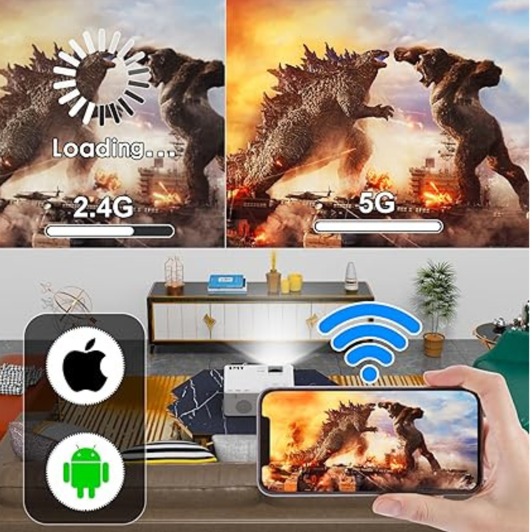 Mini Proyector TMY WiFi 5G HD de 9500 lúmenes