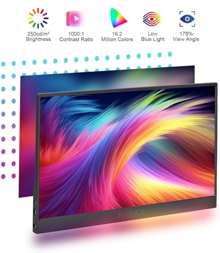 AHXJKA Monitor Portátil 14 - vista lateral aluminio