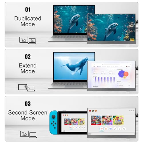 AHXJKA Monitor Portátil 14 - compatibilidad dispositivos