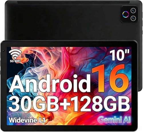 URAO Tablet 10.1 Android 16 - vista frontal fondo blanco