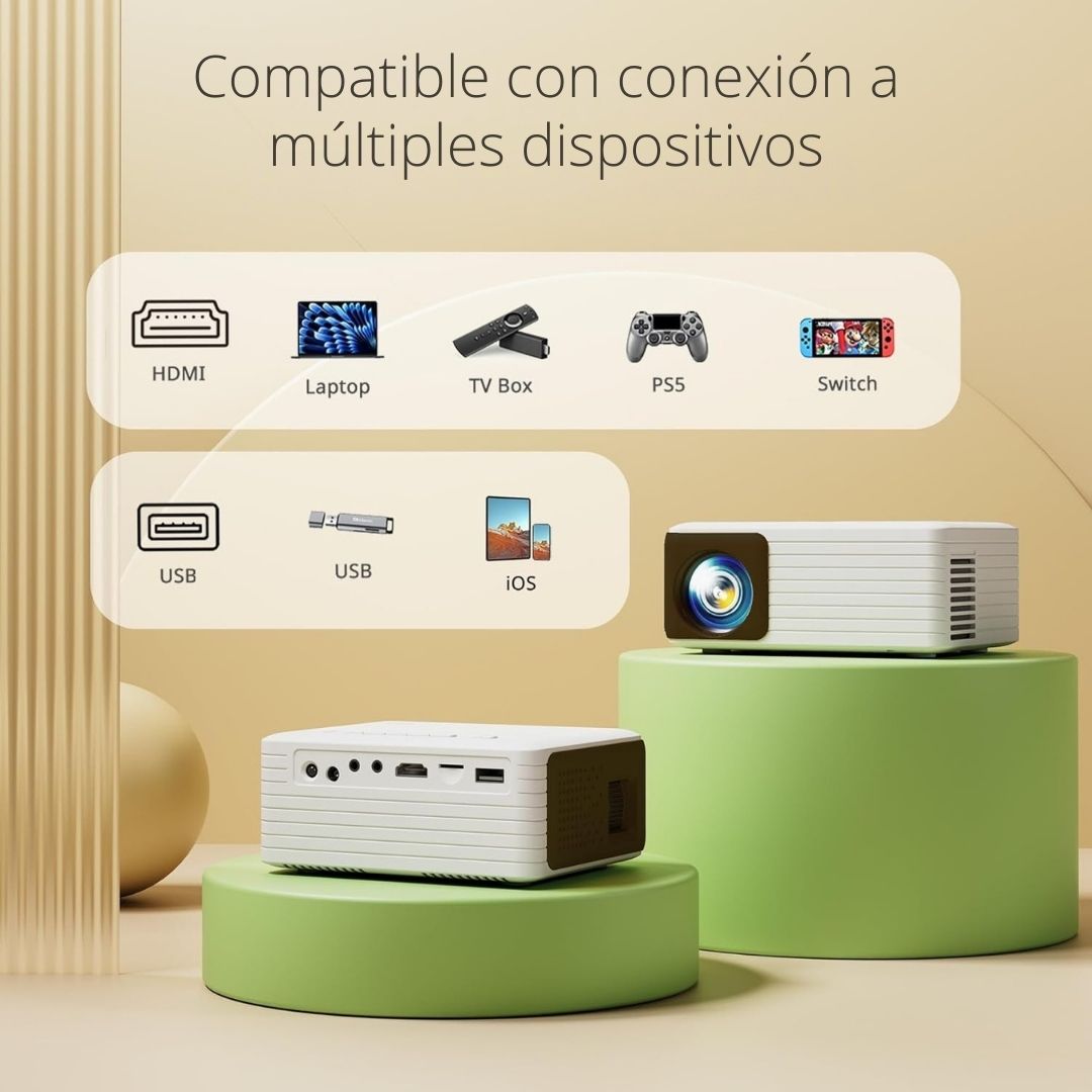 Mini Proyector YOTON Y3 – Portátil, 1080P Full HD, Compatible con iOS/Android/Laptop