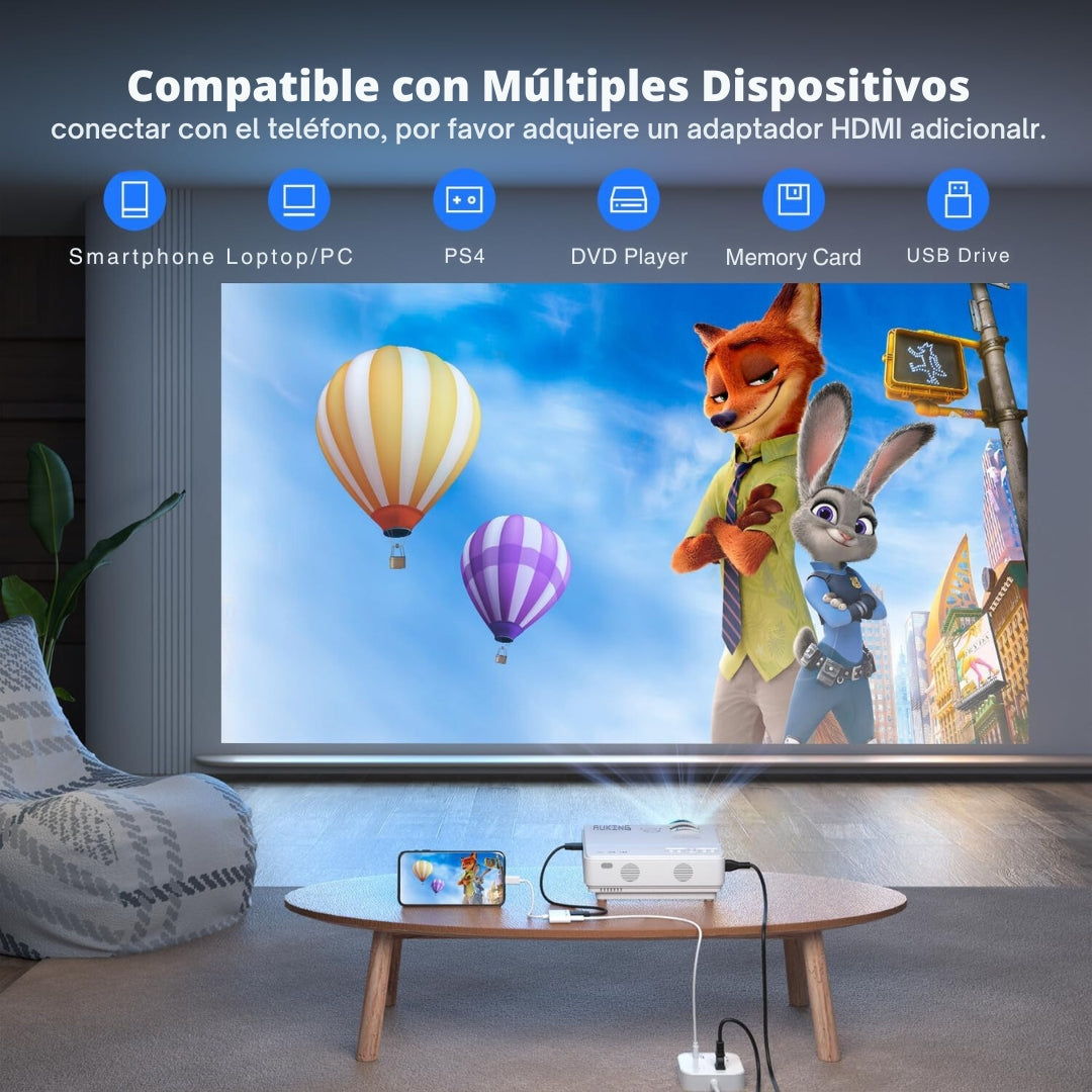 Mini Proyector Portátil AuKing 2024 Full HD