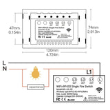 MOES Smart Switch Táctil 2ª Generación WiFi | Sin Cable Neutro, Compatible con Alexa y Google Home