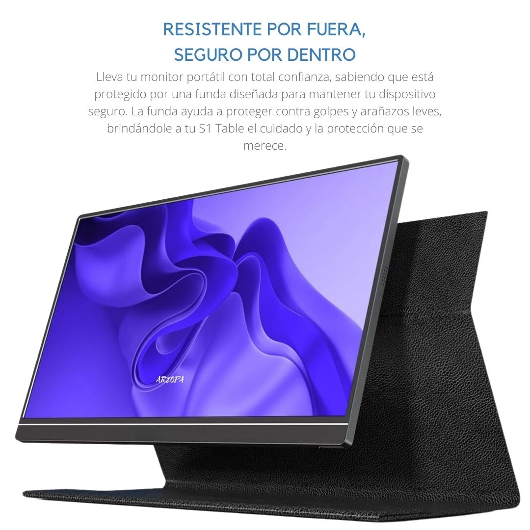 Monitor Portátil 1080P FHD, USB-C HDMI, IPS, HDR, Pantalla Antirreflejo con Cubierta Inteligente