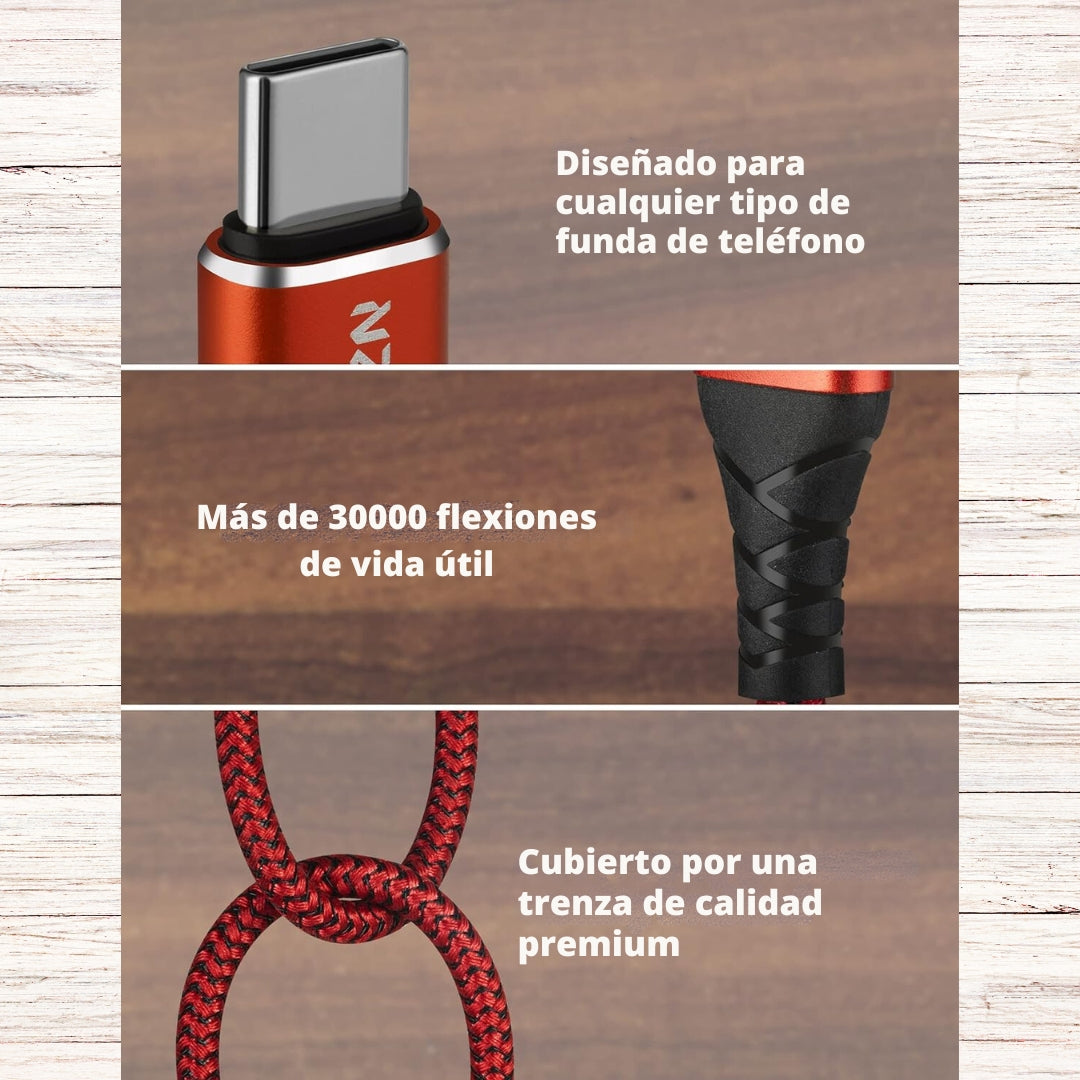 Paquete de 2 Cables USB A a USB C