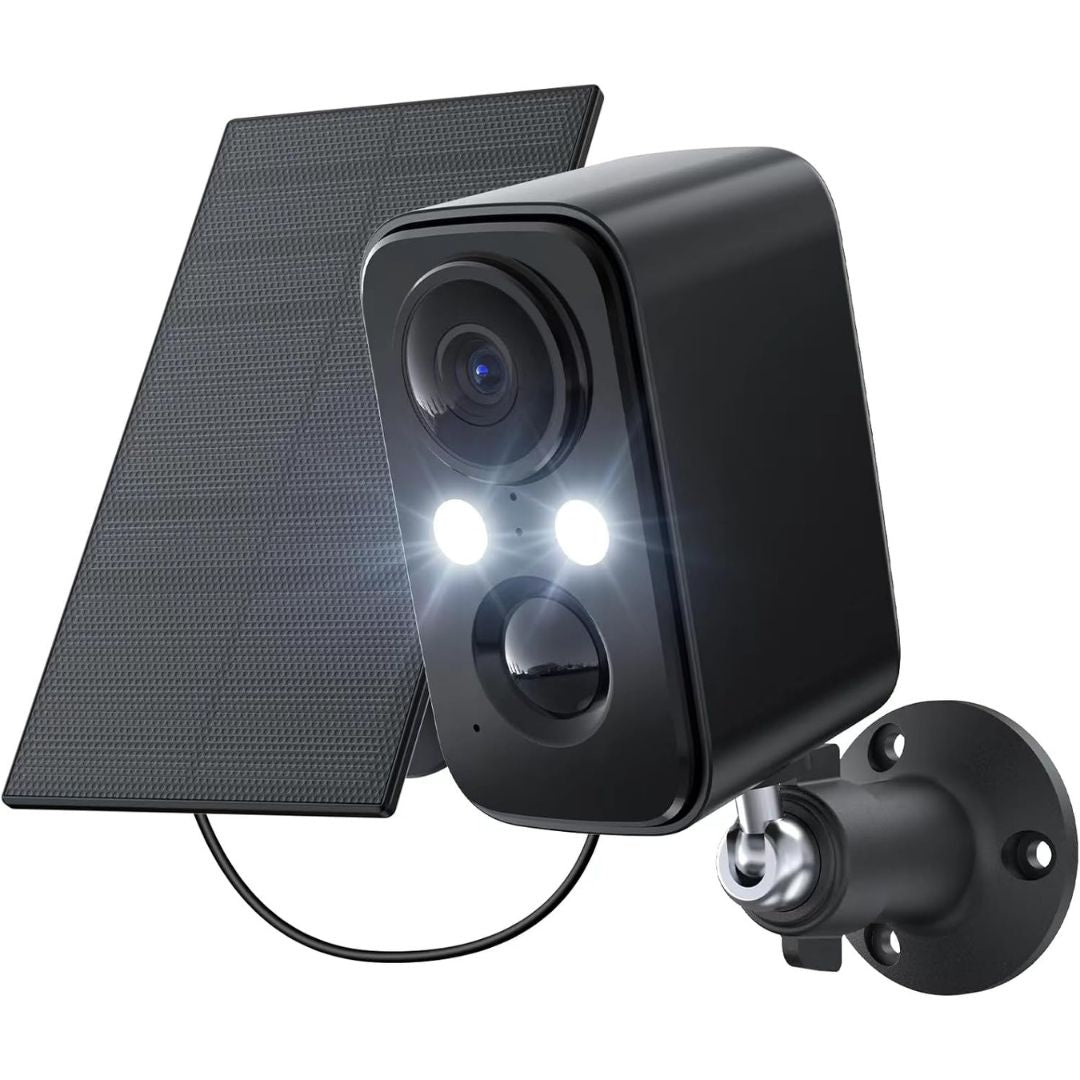 Cámara de Seguridad Solar Inalámbrica – Visión Nocturna a Color, Detección PIR, IP66