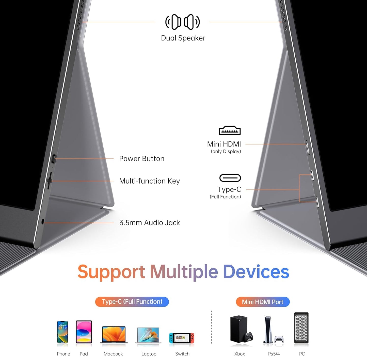 Monitor Portátil ForHelp 15.6” FHD