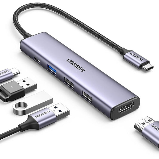 Hub USB C 5 en 1 con HDMI 4K