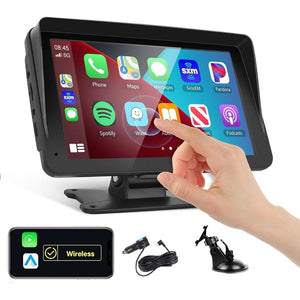 Pantalla Portátil 7" con CarPlay y Android Auto Inalámbrico