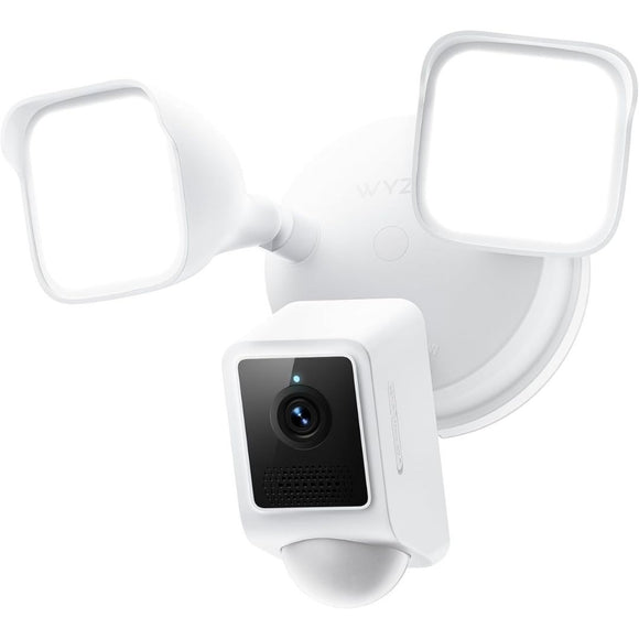 WYZE Floodlight Camera v2 - Cámara de Seguridad Exterior 2K HD con Luz LED de 2800 lúmenes