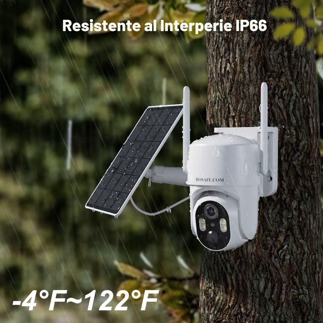 Cámara de Seguridad 4G LTE Solar – Sin WiFi, Visión Nocturna 2K, PTZ 360°