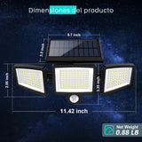 Luz Solar Exterior con Sensor de Movimiento 2500lm