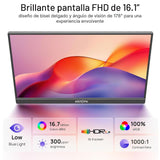 Monitor Portátil ARZOPA Z1C de 16.1” FHD 1080P IPS – 100% sRGB, con Soporte Integrado y Conectividad USB-C/Mini HDMI