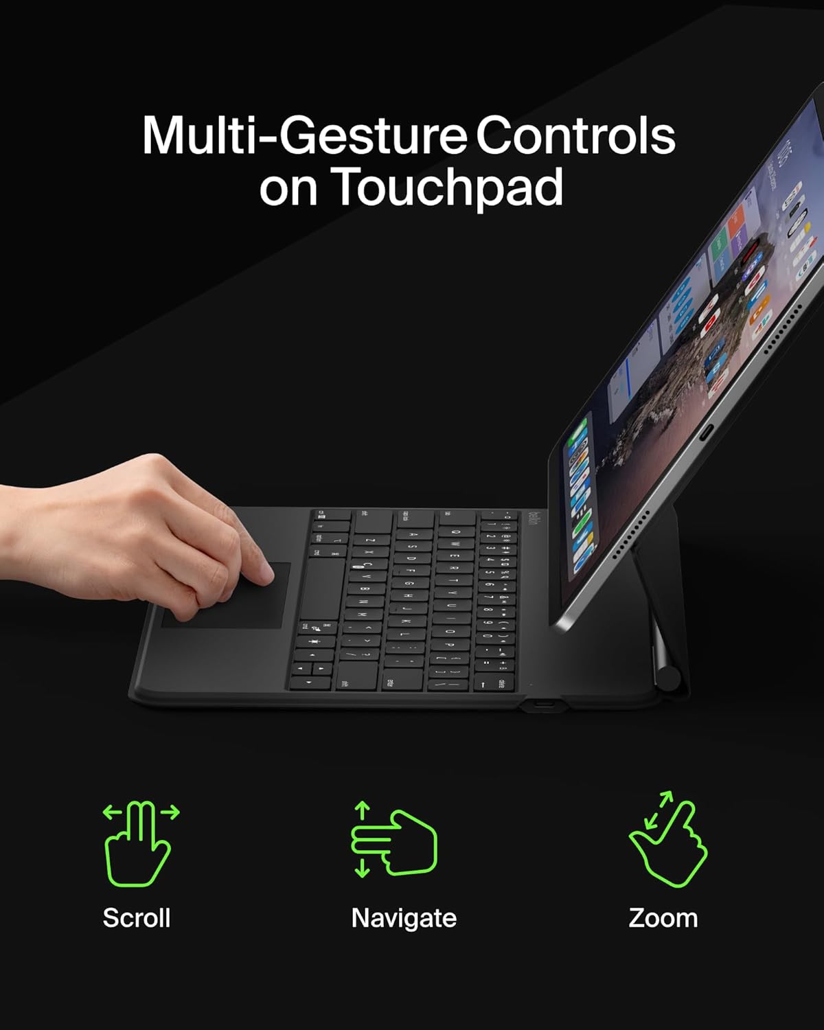 Funda con Teclado Bluetooth Belkin Pro para iPad Pro 13” (M4/M5) con Trackpad y Retroiluminación