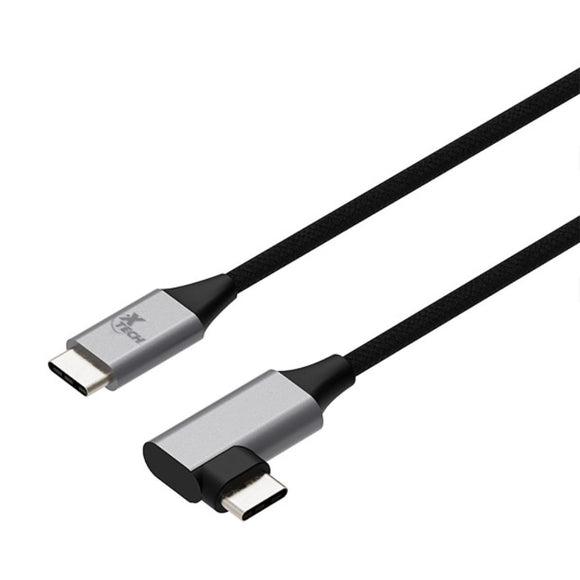 Cable USB-C® 2.0 Macho a Macho con Conector en Ángulo Recto (10 ft, Negro)