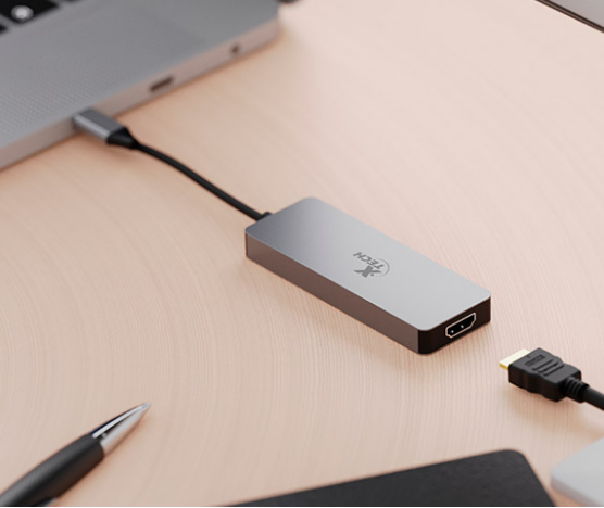 Adaptador multipuerto 5 en 1 con conexión USB-C