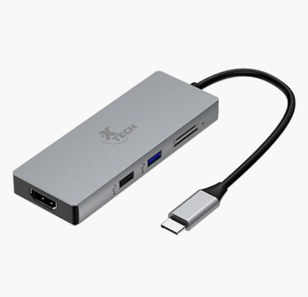 Adaptador multipuerto 5 en 1 con conexión USB-C