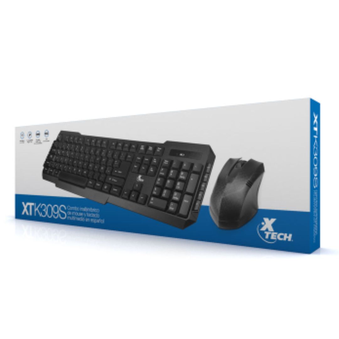 Combo Inalámbrico de Teclado y Mouse Multimedia XTK-309S