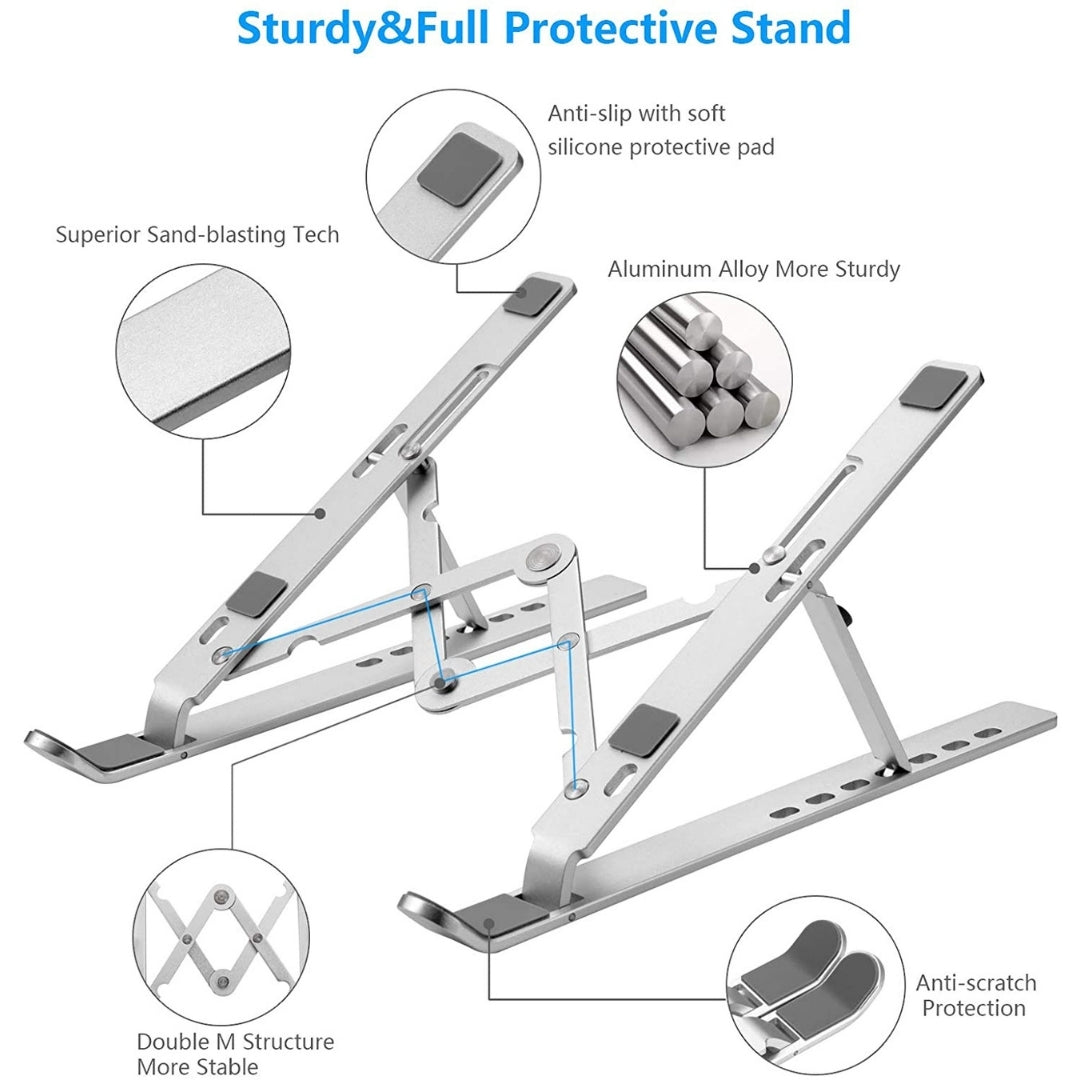 Soporte ajustable de aluminio para laptop