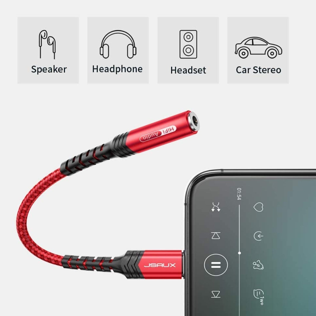 Adaptador de clavija hembra para audífonos de Lightning