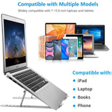 Soporte ajustable de aluminio para laptop