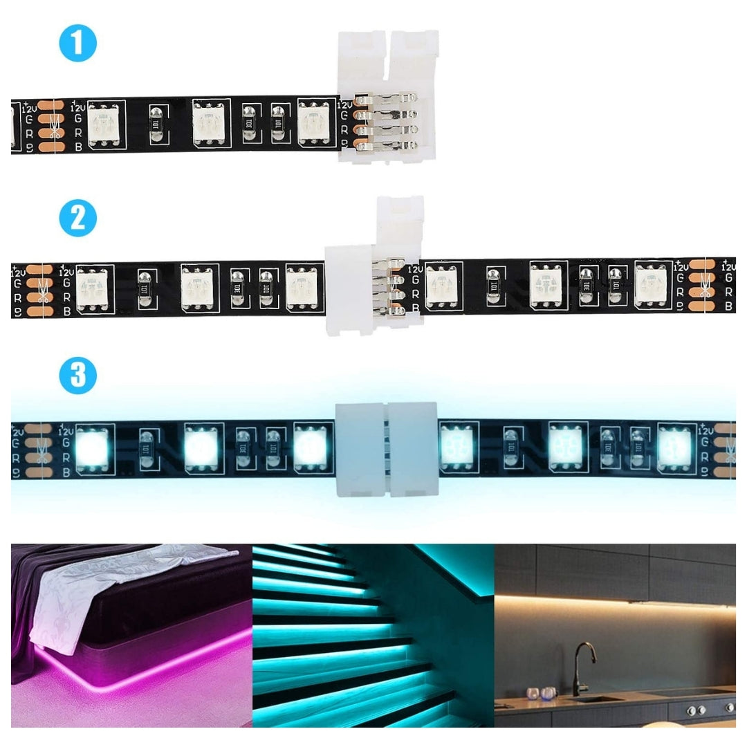 Adaptador de Extension de Terminal de Tira de luces LED RGB de 4 pines