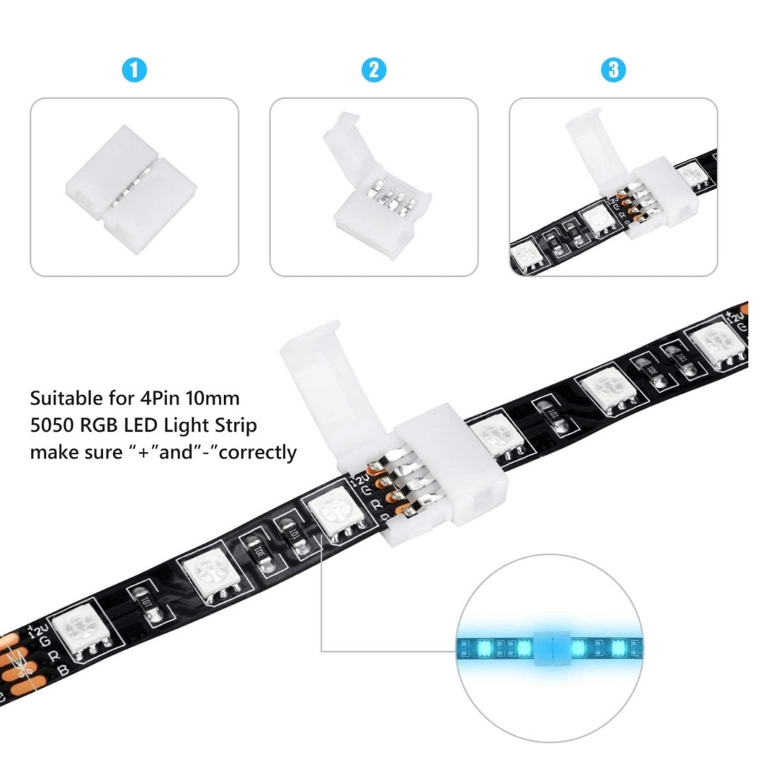 Adaptador de Extension de Terminal de Tira de luces LED RGB de 4 pines