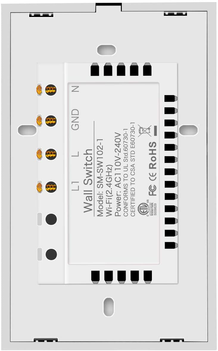 Interruptor de pared Smart de Vidrio Templado