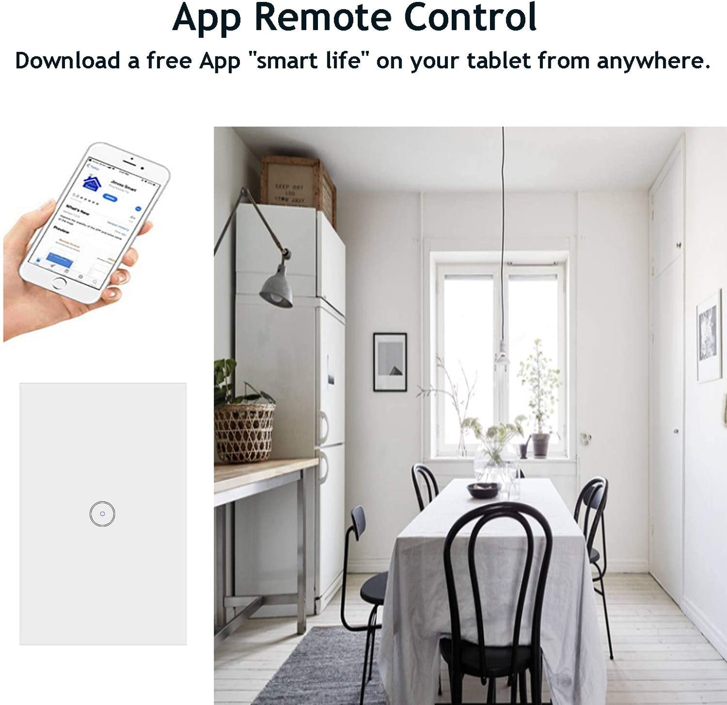 Interruptor de pared Smart de Vidrio Templado