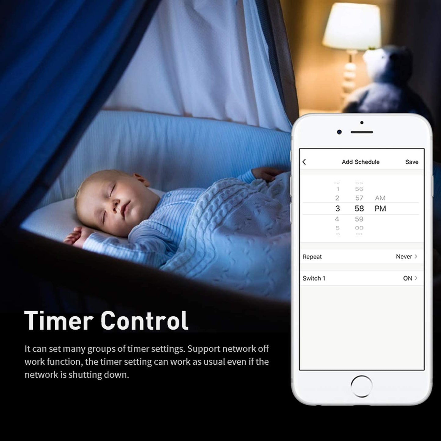 Interruptor de pared Smart de Vidrio Templado