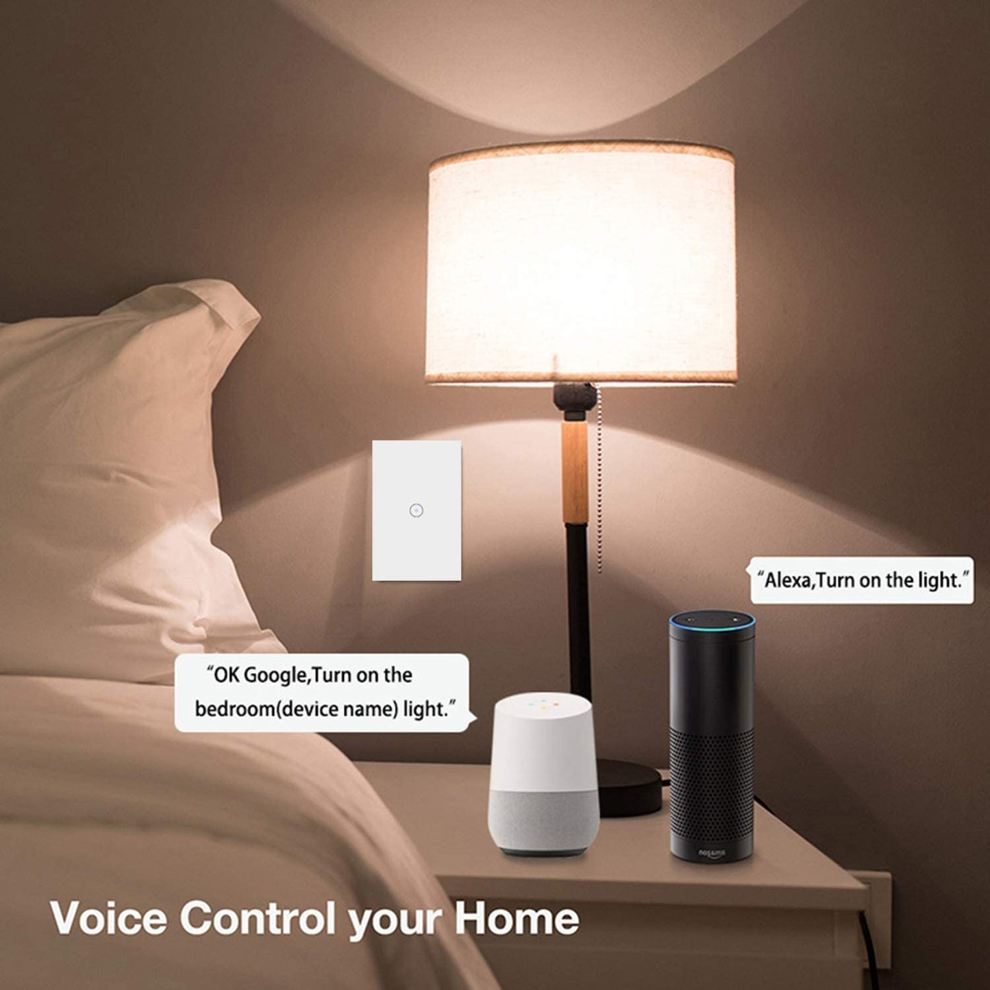 Interruptor de pared Smart de Vidrio Templado