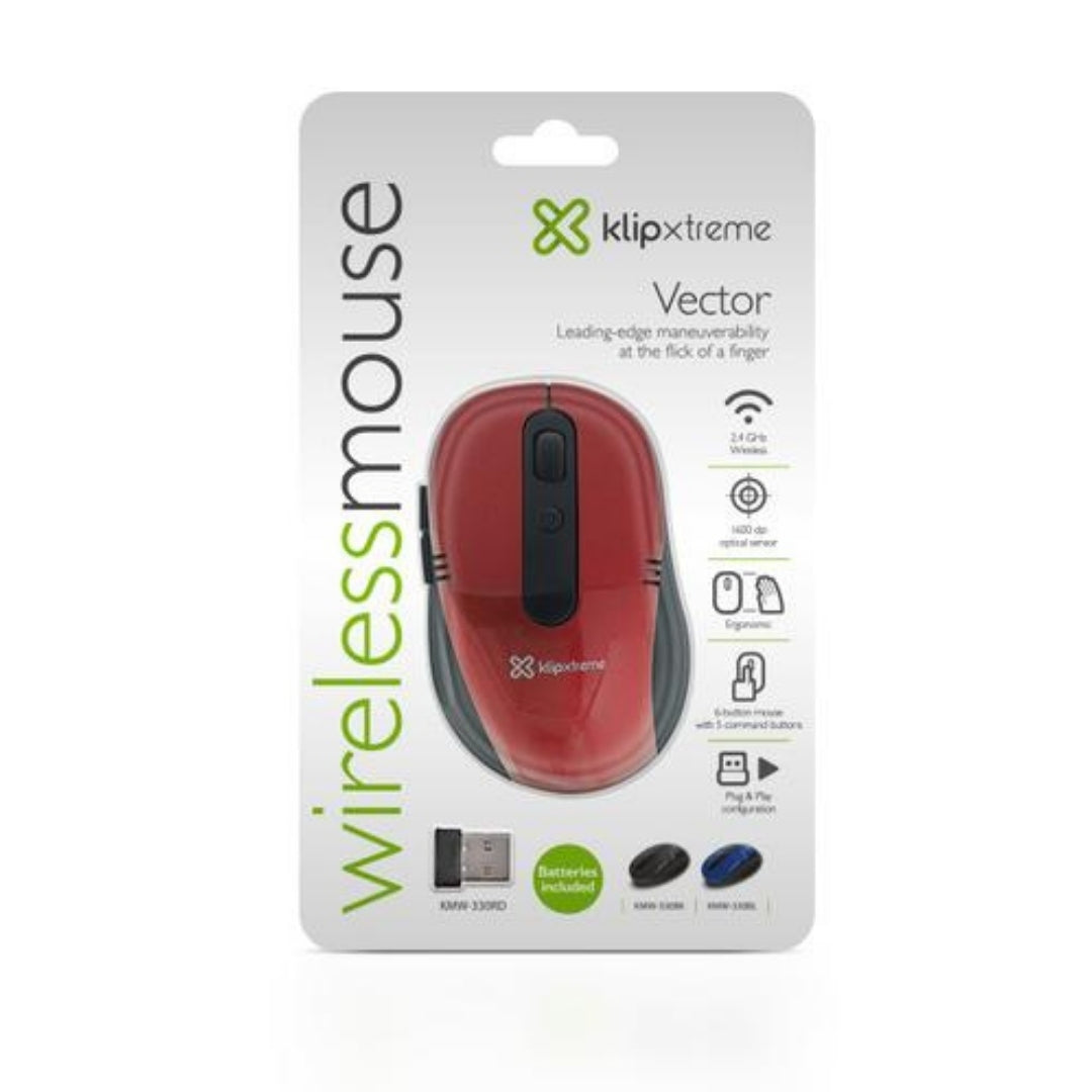 Mouse óptico inalámbrico - Klip Xtreme - Vector