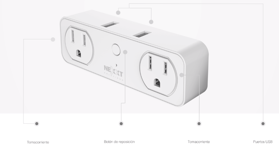 Toma Smart - Nexxt - Doble Salida y dos puertos USB – Smart Home Centro  America
