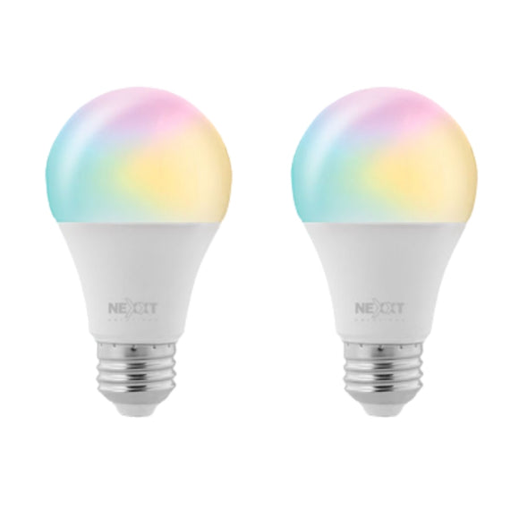 Foco Smart LED marca Nexxt - Luz de Colores - Paquete 2