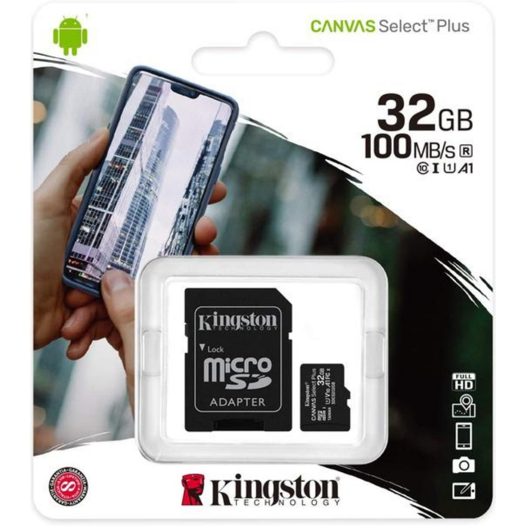 Memorias Kingston Tarjeta microSD, SDCS2/32GB/128GB Class 10 con Adaptador SD